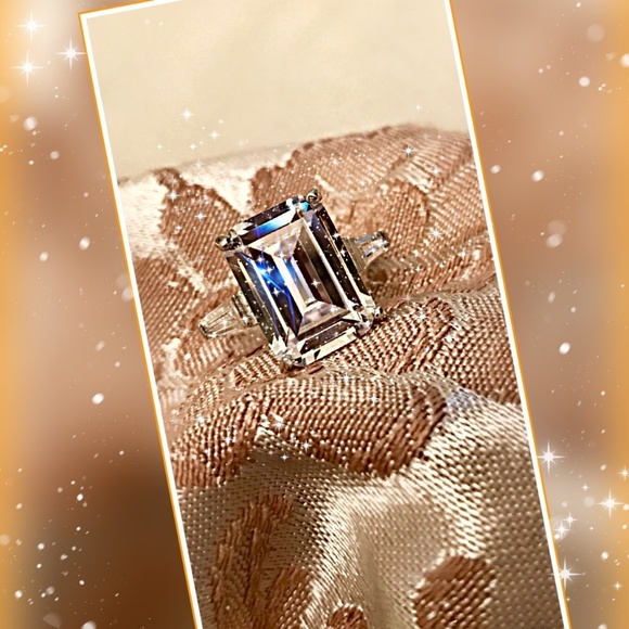 💎'18CT' RADIANT EMERALD CUT DIAMOND (Lab) RING💎6 - Picture 3 of 3